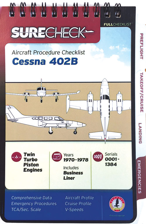 Surecheck Cessna 402B Checklist