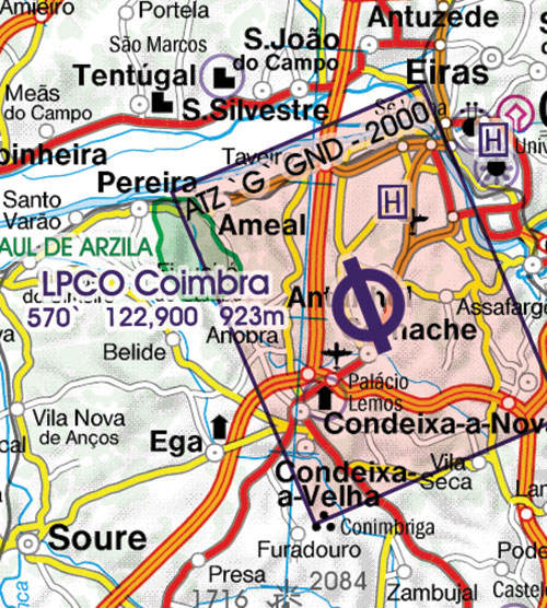 Image 17 of 2025 Portugal VFR Charts 1:500 000 - Rogersdata