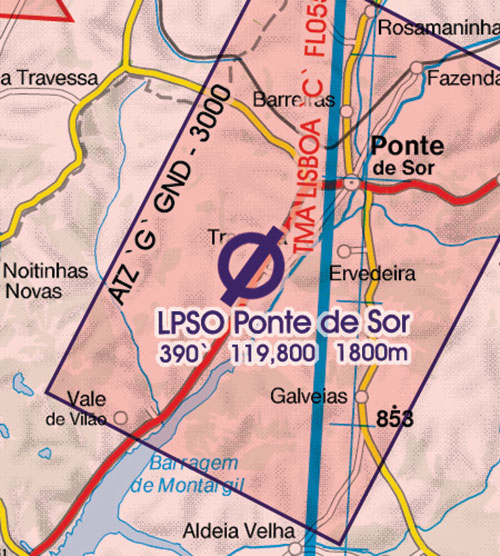 Image 13 of 2025 Portugal VFR Charts 1:500 000 - Rogersdata