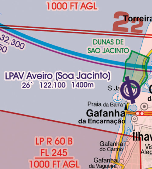 Image 10 of 2025 Portugal VFR Charts 1:500 000 - Rogersdata