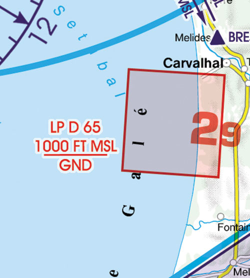 Image 6 of 2025 Portugal VFR Charts 1:500 000 - Rogersdata