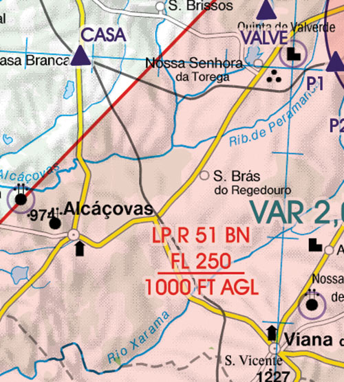 Image 3 of 2025 Portugal VFR Charts 1:500 000 - Rogersdata