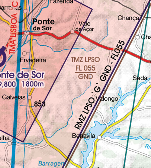 Image 4 of 2025 Portugal VFR Charts 1:500 000 - Rogersdata