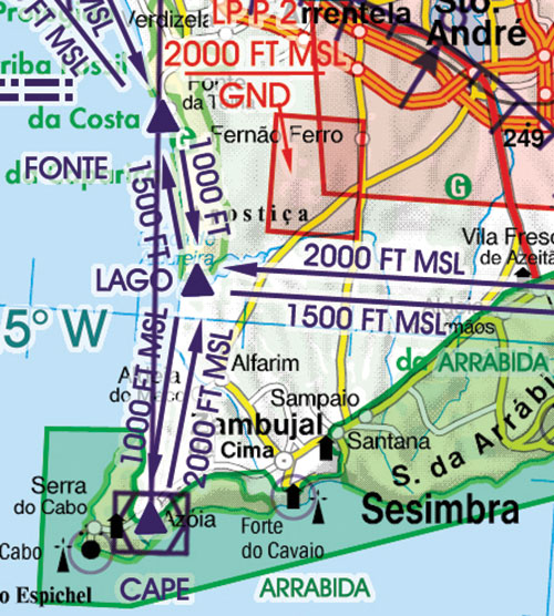 Image 2 of 2025 Portugal VFR Charts 1:500 000 - Rogersdata