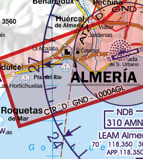 Image 12 of 2025 Spain VFR Charts 1:500 000 - Rogersdata ICH563/ICH564/ICH566/ICH576