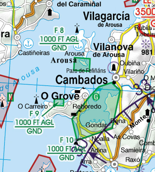 Image 13 of 2025 Spain VFR Charts 1:500 000 - Rogersdata ICH563/ICH564/ICH566/ICH576