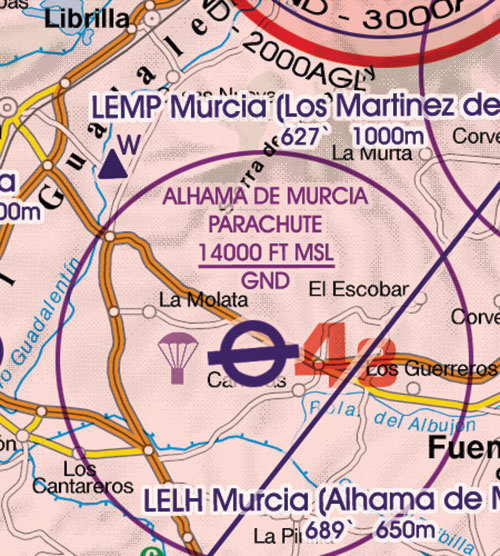 Image 15 of 2025 Spain VFR Charts 1:500 000 - Rogersdata ICH563/ICH564/ICH566/ICH576