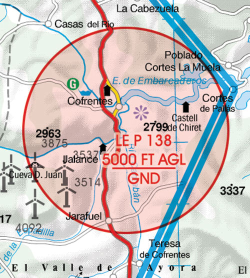 Image 18 of 2025 Spain VFR Charts 1:500 000 - Rogersdata ICH563/ICH564/ICH566/ICH576