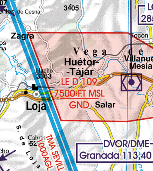 Image 19 of 2025 Spain VFR Charts 1:500 000 - Rogersdata ICH563/ICH564/ICH566/ICH576