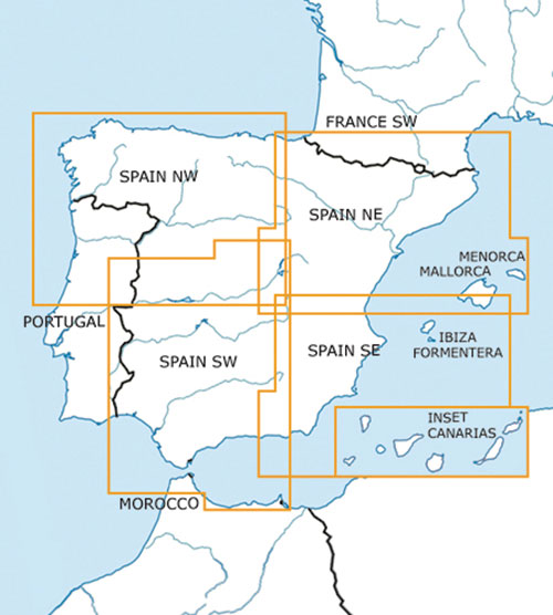 Image 4 of 2025 Spain VFR Charts 1:500 000 - Rogersdata ICH563/ICH564/ICH566/ICH576
