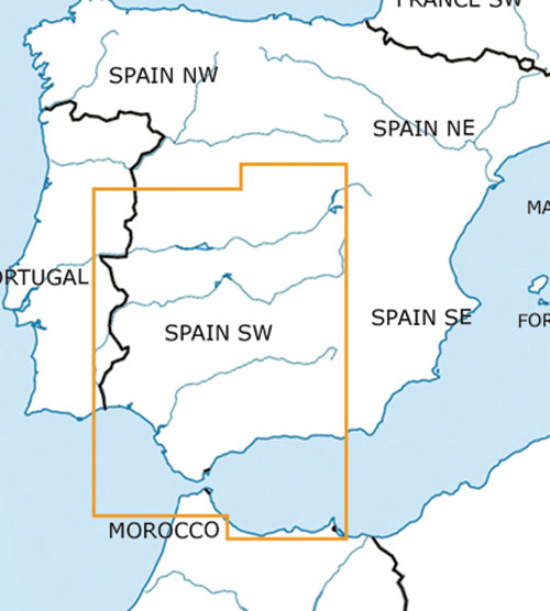 Image 6 of 2025 Spain VFR Charts 1:500 000 - Rogersdata ICH563/ICH564/ICH566/ICH576