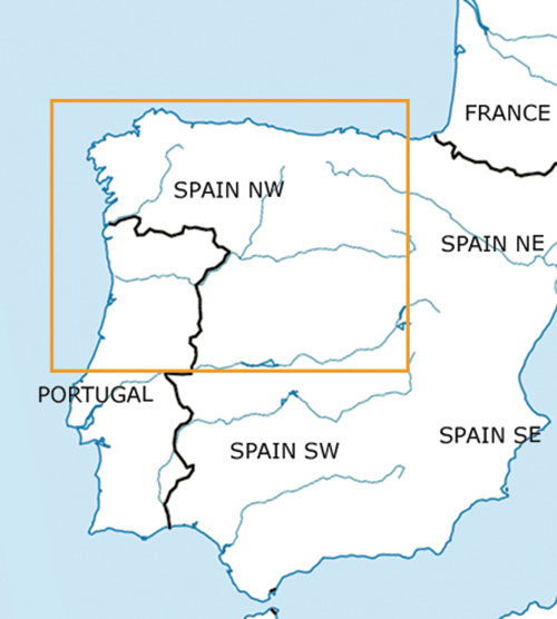 Image 5 of 2025 Spain VFR Charts 1:500 000 - Rogersdata ICH563/ICH564/ICH566/ICH576