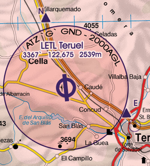 Image 9 of 2025 Spain VFR Charts 1:500 000 - Rogersdata ICH563/ICH564/ICH566/ICH576