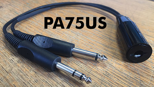PA75US – US Nato Socket to Twin Plugs, Headset Adaptor