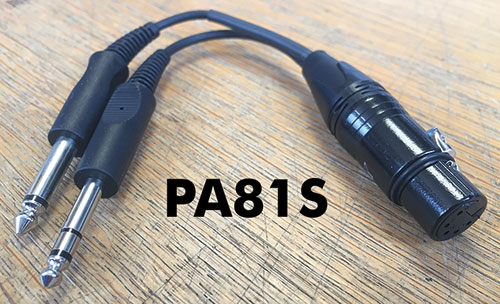 PA81S – Twin Plugs to Airbus Adaptor, Headset Adaptor