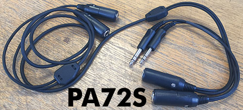 Dual Headset Adaptor for Mono / Stereo - PA72S