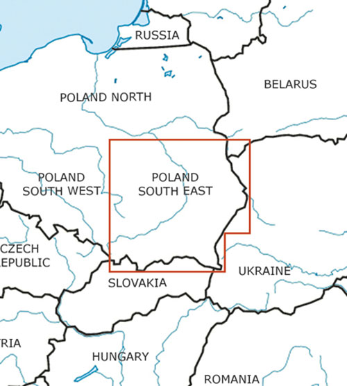 Image 2 of 2025 Poland South East VFR Chart 1:500 000 - Rogersdata