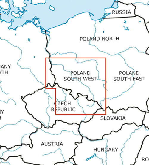 Image 2 of 2025 Poland South West VFR Chart 1:500 000 - Rogersdata