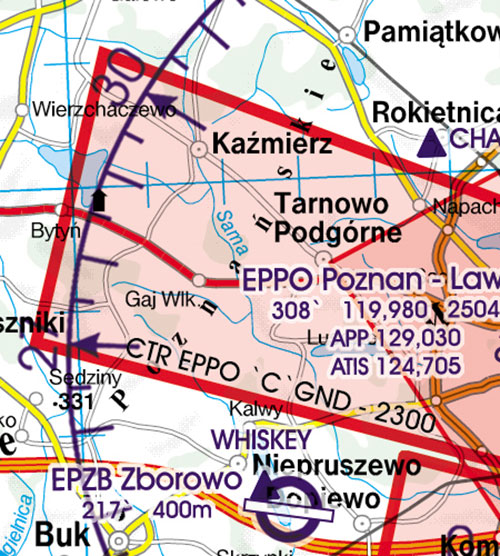 Image 4 of 2025 Poland South West VFR Chart 1:500 000 - Rogersdata
