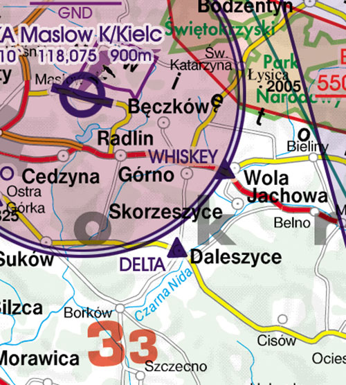 Image 8 of 2025 Poland South West VFR Chart 1:500 000 - Rogersdata