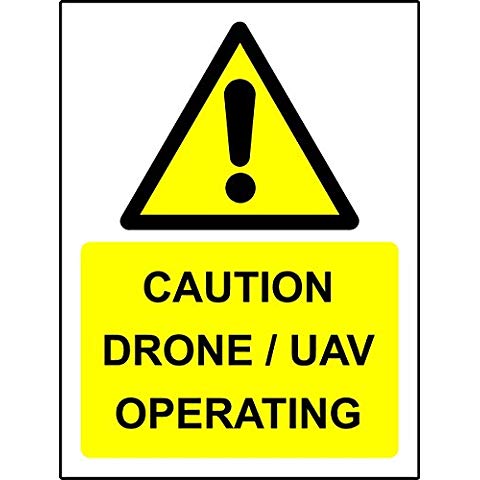 Image 0 of UAV Safety Sign - Caution Drone/UAV Operating
