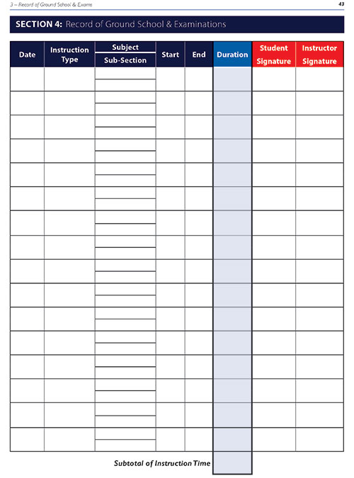 Part-FCL PPL (A) Syllabus and Student Record of Training (Loose-leaf with Binder)Image Id:139033