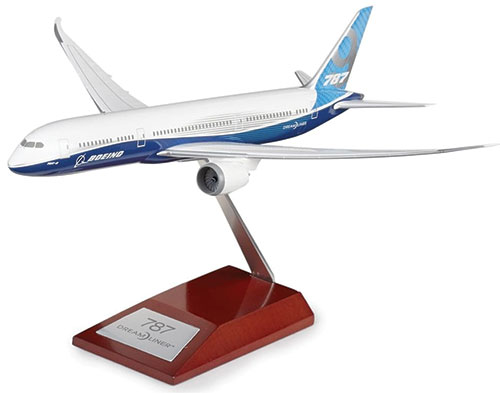 Boeing 787-10 Snap-Together Model with Wood Base