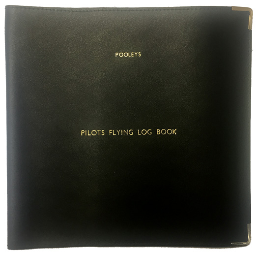 Image 0 of Pooleys Original Commercial Pilot's Log Book Cover – Black