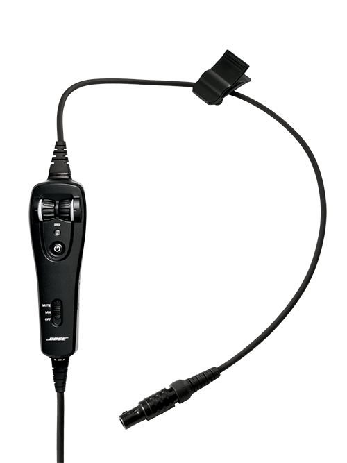 Bose A20 Headset Cable with 6-pin LEMO Plug, Non-Bluetooth, Straight Cable (327070-2040)