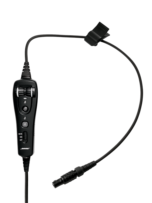 Bose A20 Headset Cable with 6-pin LEMO Plug, Bluetooth, Straight Cable (327070-3040)