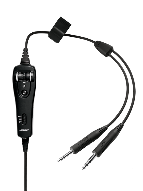 Bose A20 Headset Cable with Dual GA Plugs, Non-Bluetooth, Straight Cable  (327070-2020)
