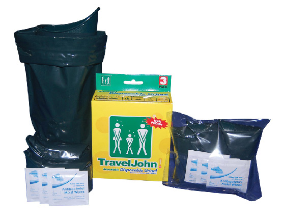 Image 0 of Resealable Industrial Strength Green Travel John Urinal 3 Pack