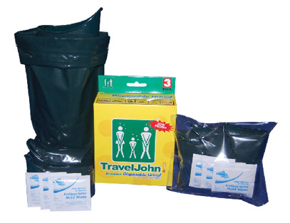 Resealable Industrial Strength Green Travel John Urinal 3 Pack