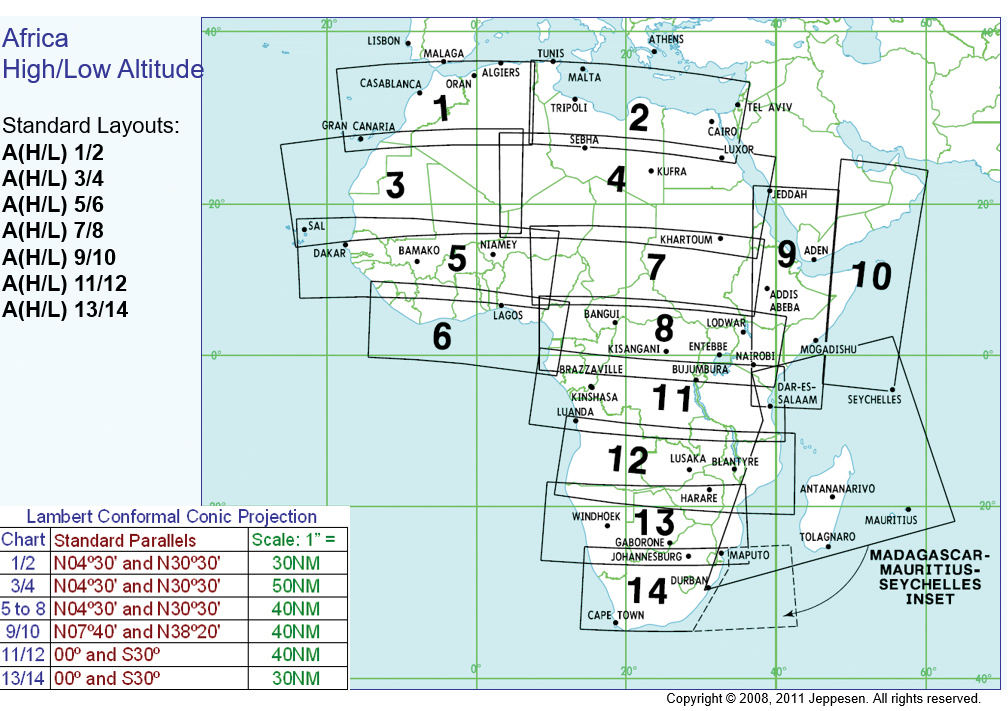 Jeppesen Africa High/Low Level IFR Charts