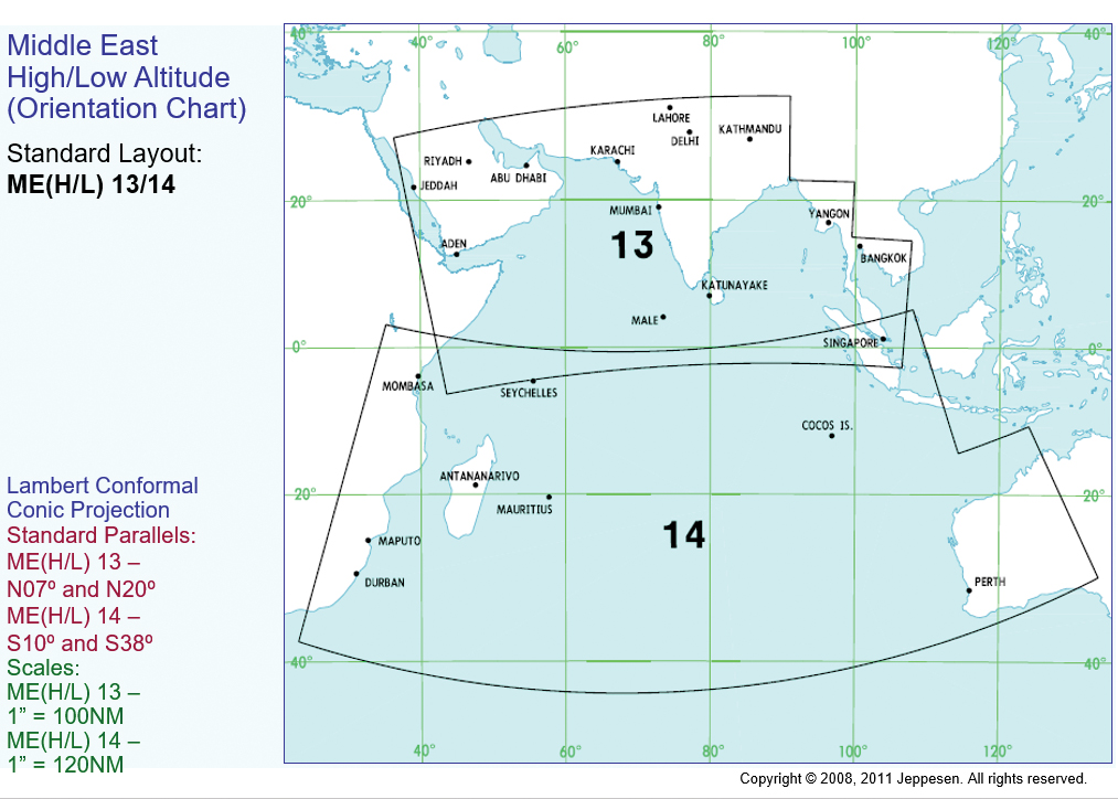 Image 2 of Jeppesen Middle East High/Low Level IFR Charts