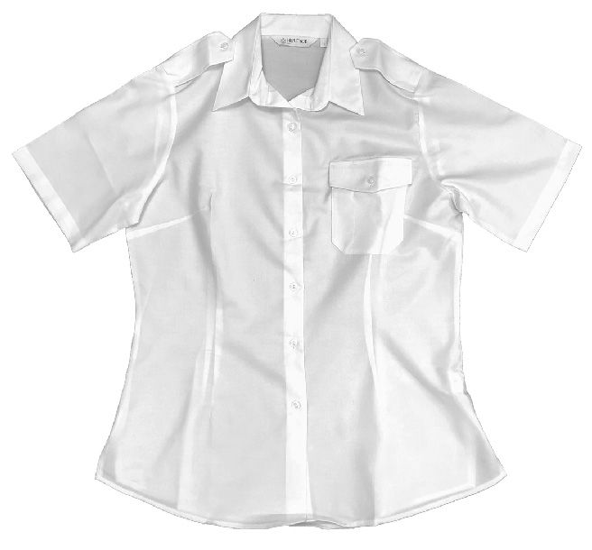 Ladies White Uniform Heritage Pilot Blouses - Short Sleeve