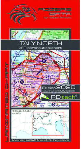 Italy North VFR Chart 1:500 000 - RogersdataImage Id:149694