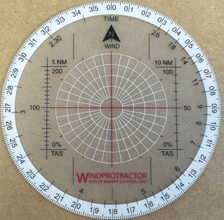 Image ofWind Protractor for Flying on Course and On Time Protractor
