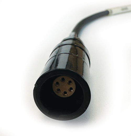 Image 1 of Headset adaptor cable - 6 Pin Redel Socket to Right Angle Fischer Connector Plug