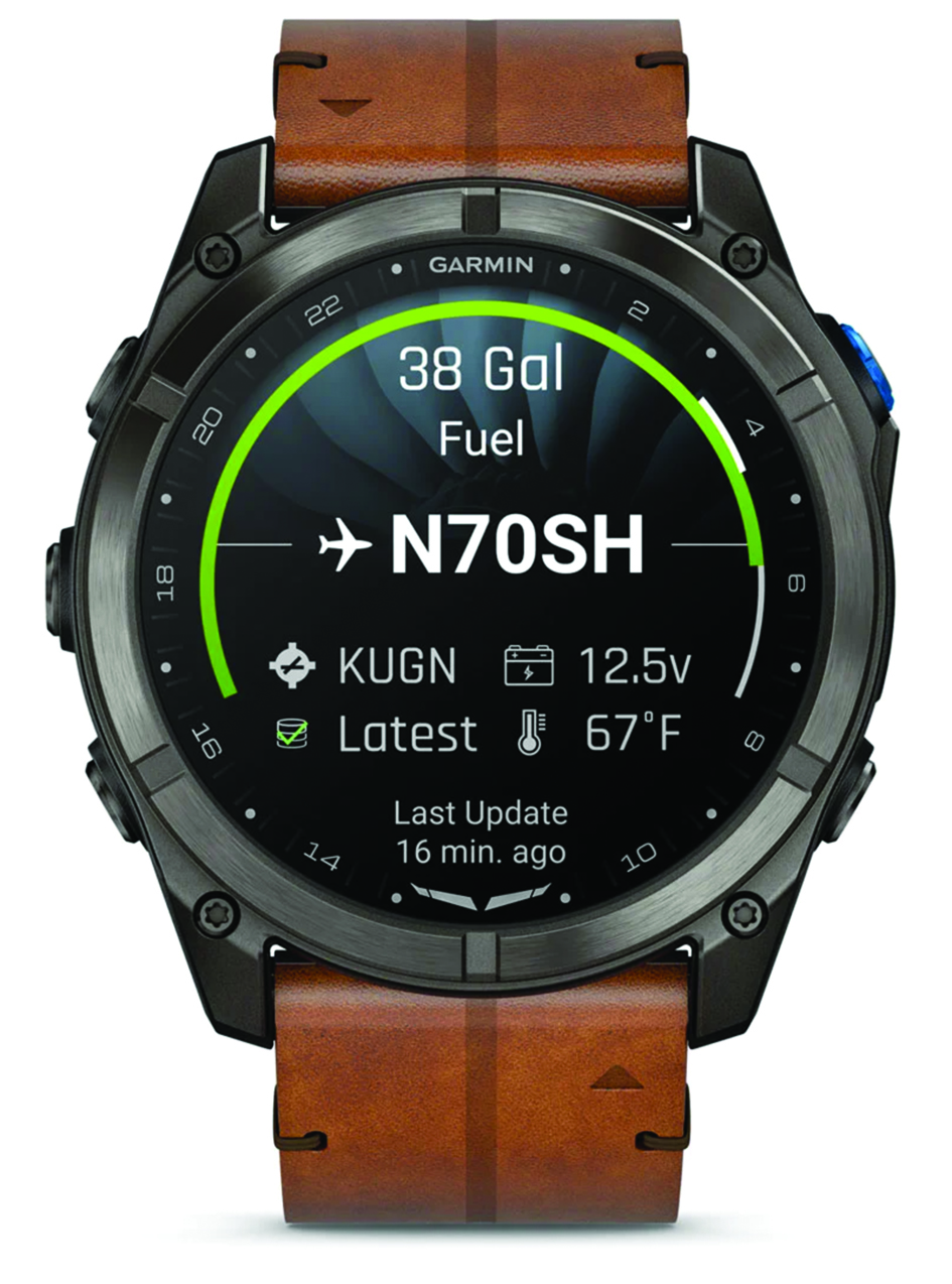 Image 5 of Garmin D2 Mach 2 Pro Aviation Smartwatch with Chestnut Leather Wristband