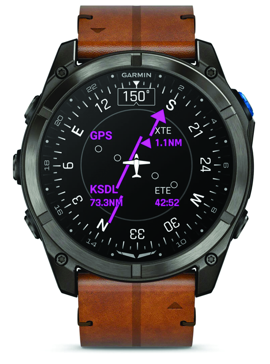 Image 6 of Garmin D2 Mach 2 Pro Aviation Smartwatch with Chestnut Leather Wristband