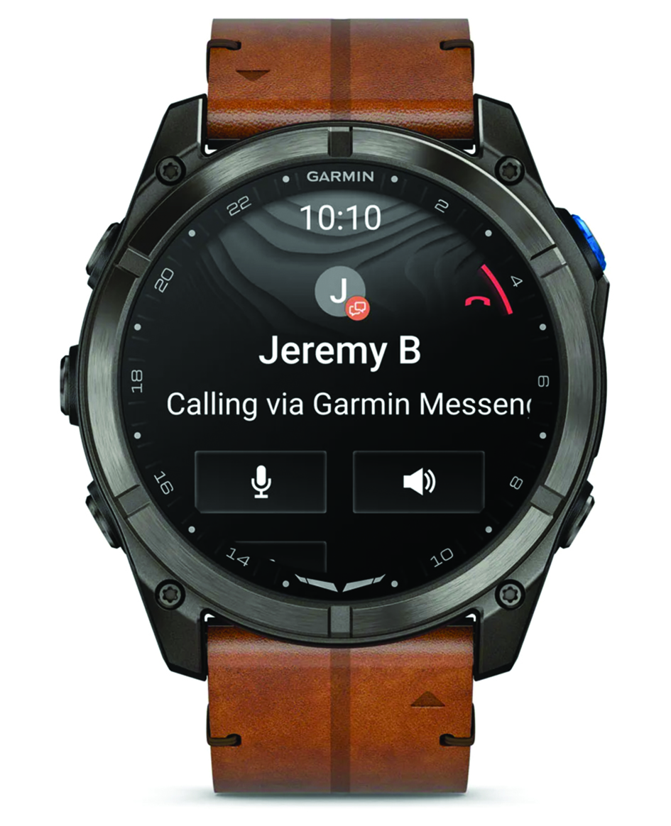 Image 12 of Garmin D2 Mach 2 Pro Aviation Smartwatch with Chestnut Leather Wristband