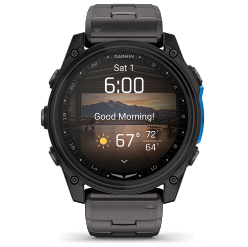 Image 8 of Garmin D2 Mach 2 Aviator Smartwatch 51mm Carbon Gray DLC Titanium with Vented Titanium Bracelet