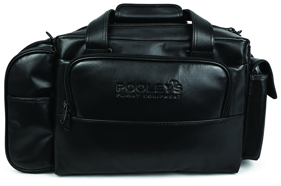 Image 0 of Pooleys Black Leather Pilot's Bag