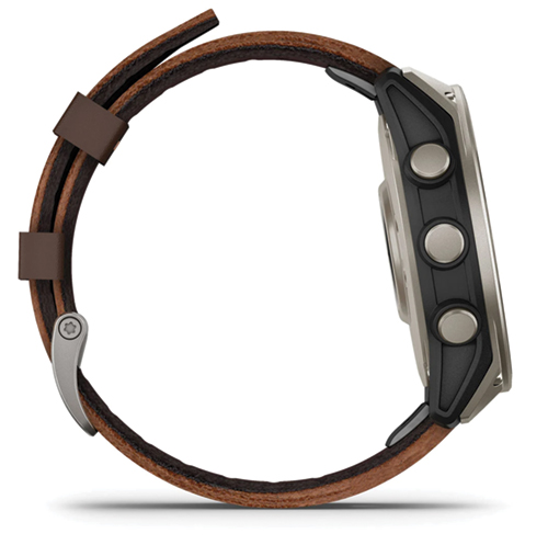 Image 10 of Garmin D2 Mach 2 Aviator Smartwatch 47mm Titanium with Oxford Brown Leather Band