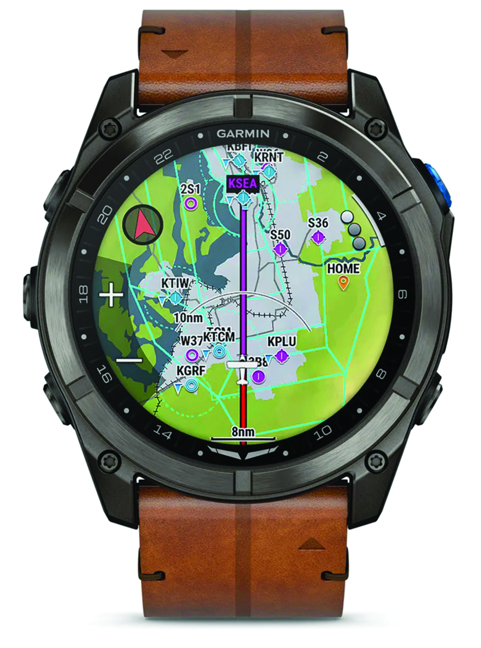 Image 8 of Garmin D2 Mach 2 Pro Aviation Smartwatch with Chestnut Leather Wristband