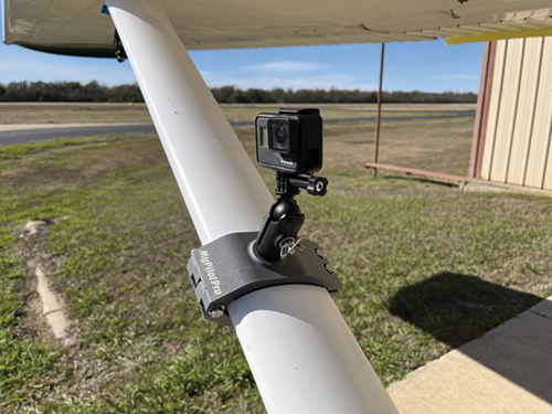 Image 1 of StrutPro Swivel Cessna GoPro Mount for Cessna 150/172 and 180/182
