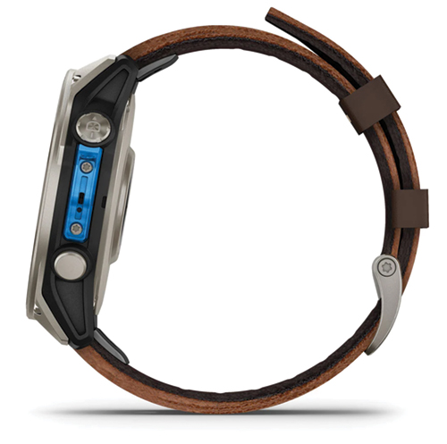 Image 3 of Garmin D2 Mach 2 Aviator Smartwatch 47mm Titanium with Oxford Brown Leather Band