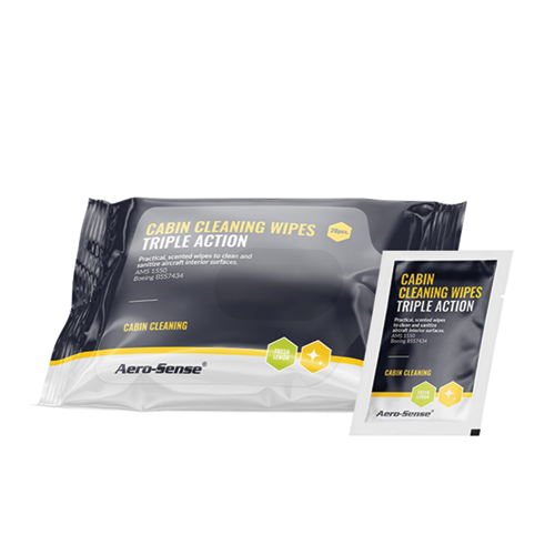 Image 0 of Aero Sense Cabin Cleaning Wipes Triple Action (Pack of 20 wipes)