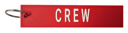 Image 0 of 3D Printed Crew Keyring (Red)